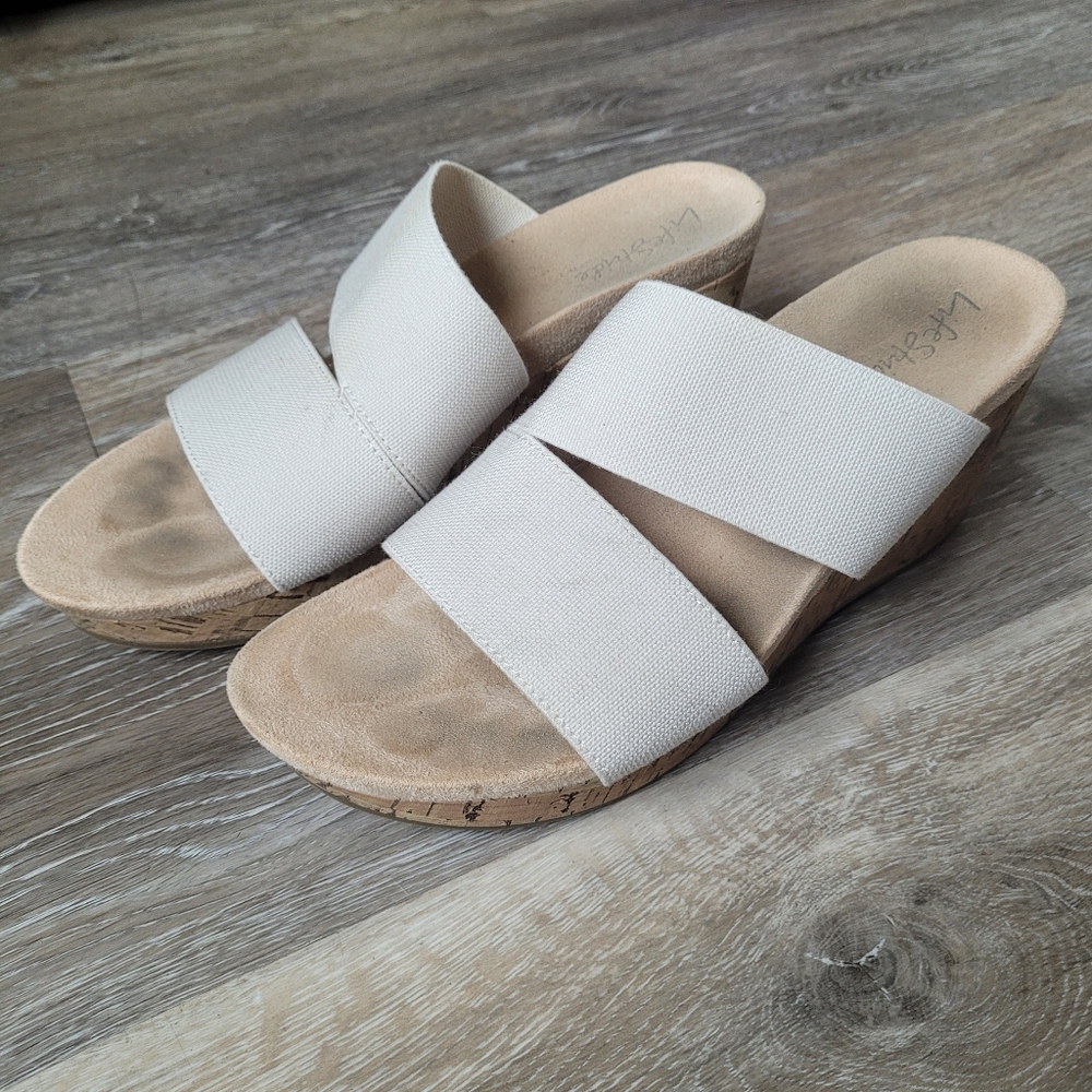 Cream Life Stride Wedges Size 9W